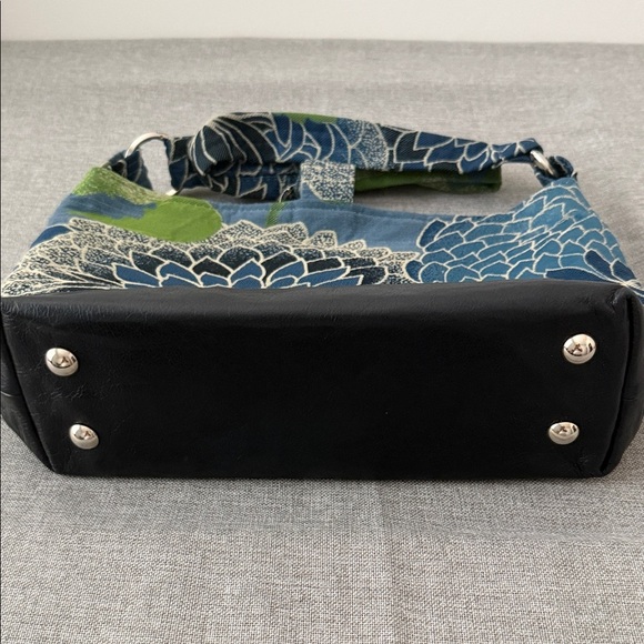 Sacamain Floral Blue and Green Women's Bag - Picture 4 of 9